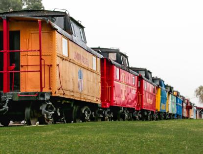 Sleep in a caboose at The Red Caboose Motel