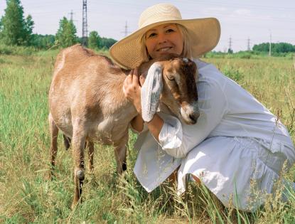 Woman and Goat